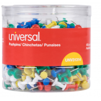Universal Colored Push Pins 3/8in 400x Assorted